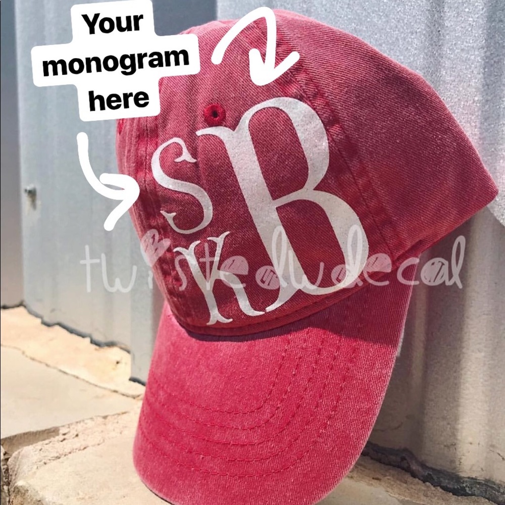 SALE Glitter monogram cap hat CUSTOM 🧢😍